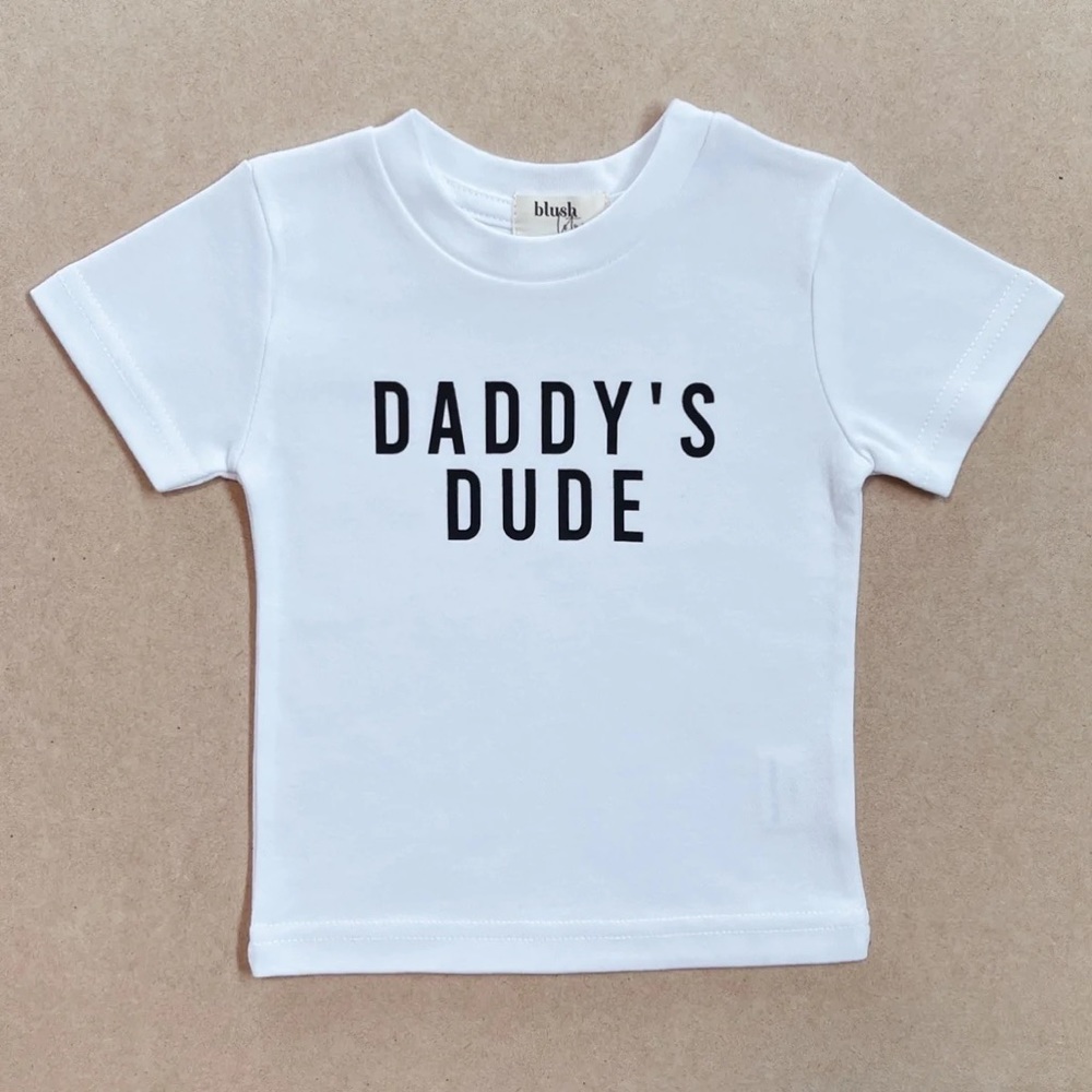 DADDY’S DUDE | Blush Lotus Baby Toddler Organic Graphic Tee